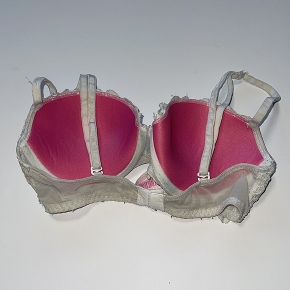 Victoria’s Secret PINK White Lace Date Push Up Bra - Picture 3 of 5